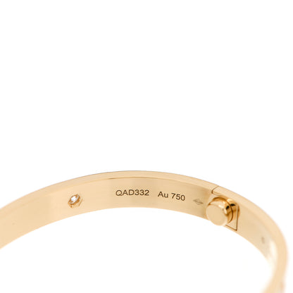 Cartier 18K Yellow Gold 4 Diamond LOVE Bracelet 16 6 of 7