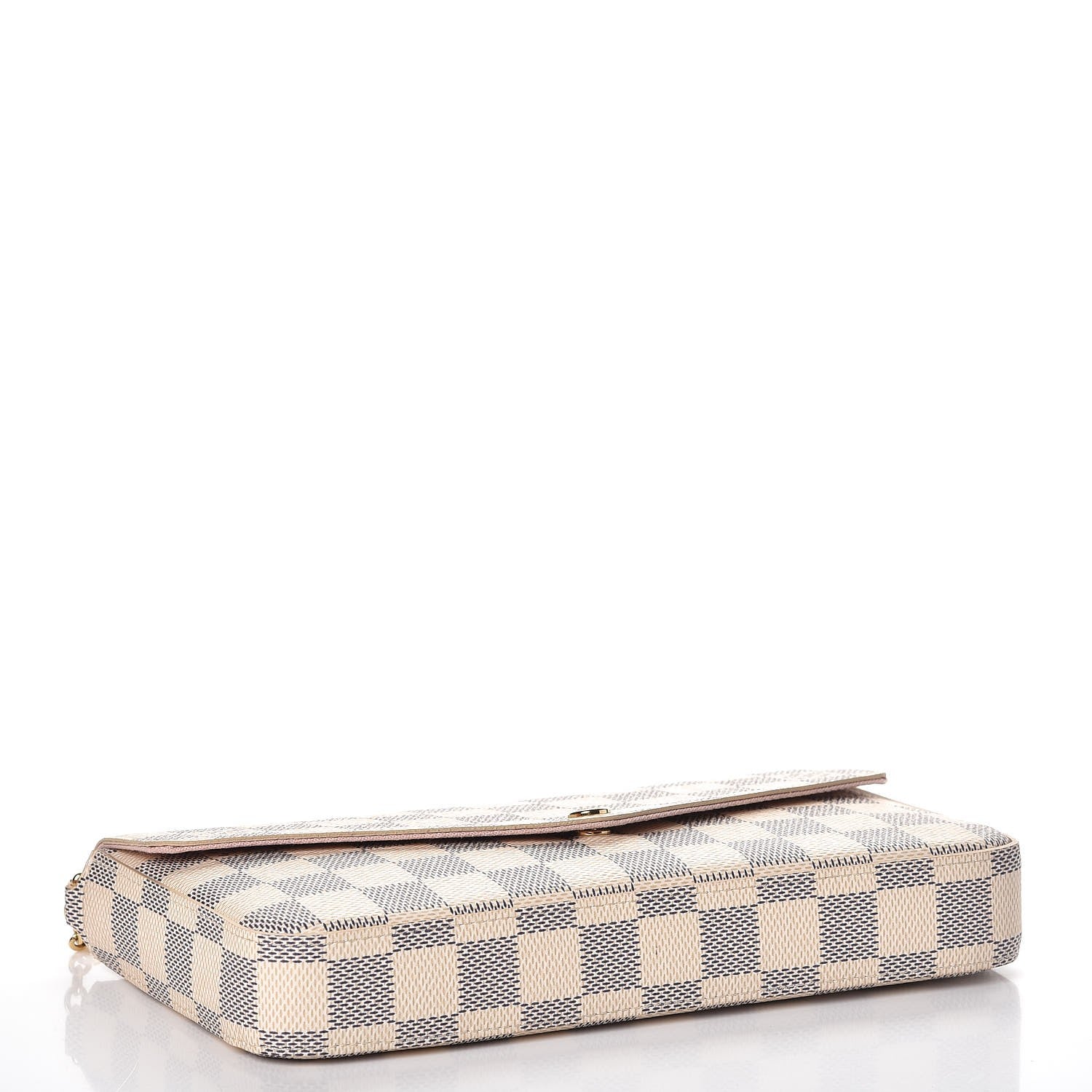 Louis Vuitton Damier Azur Pochette Felicie Chain Wallet Rose Ballerine 4 of 13