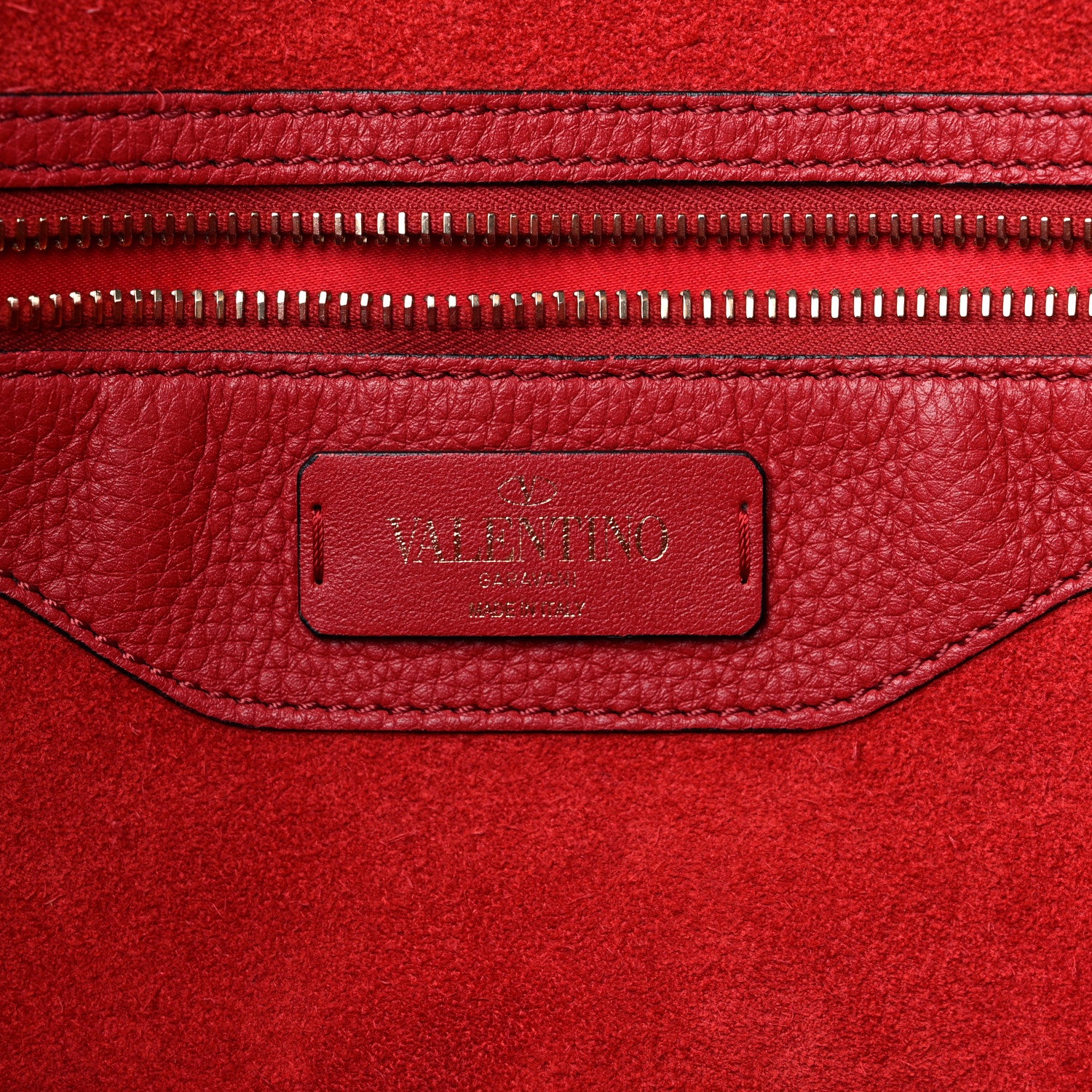Valentino Garavani Grained Calfskin Rockstud Shoulder Tote Rosso Valentino 6 of 14
