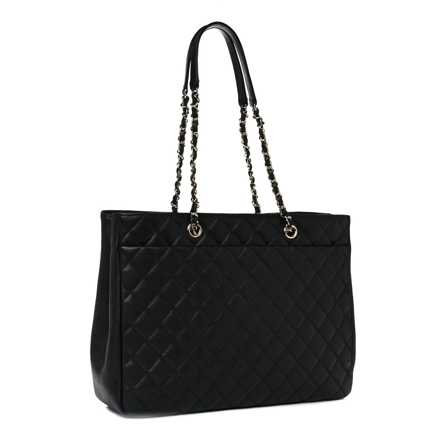 Chanel Caviar Quilted Large Shopping Tote Black 3 of 10