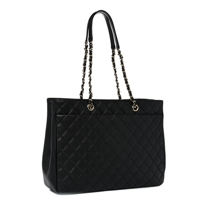 Chanel Caviar Quilted Large Shopping Tote Black 3 of 10