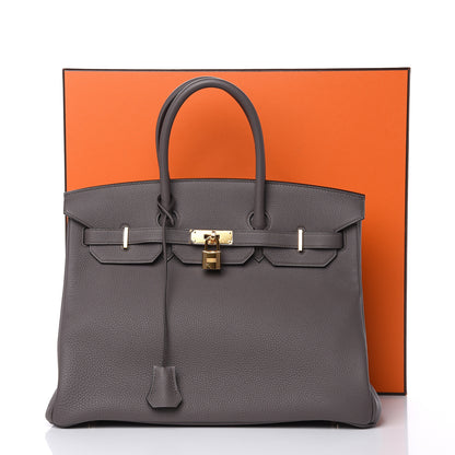 Hermes Togo Birkin 35 Etain 29 of 29