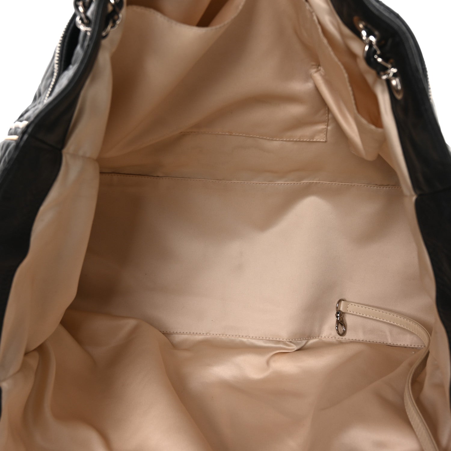 Chanel Lambskin Quilted Large East West Tote Black 4 of 9