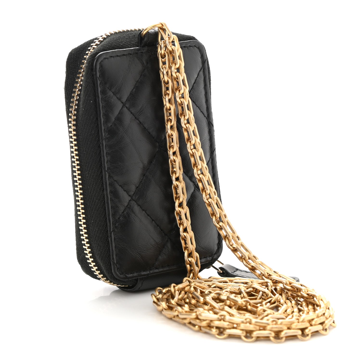 Chanel Aged Calfskin Quilted 2.55 Reissue Clutch With Chain Black 1 of 7