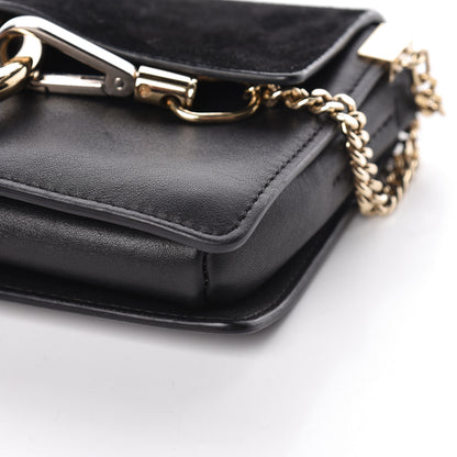 Chloe Suede Calfskin Small Faye Shoulder Bag Black 8 of 19