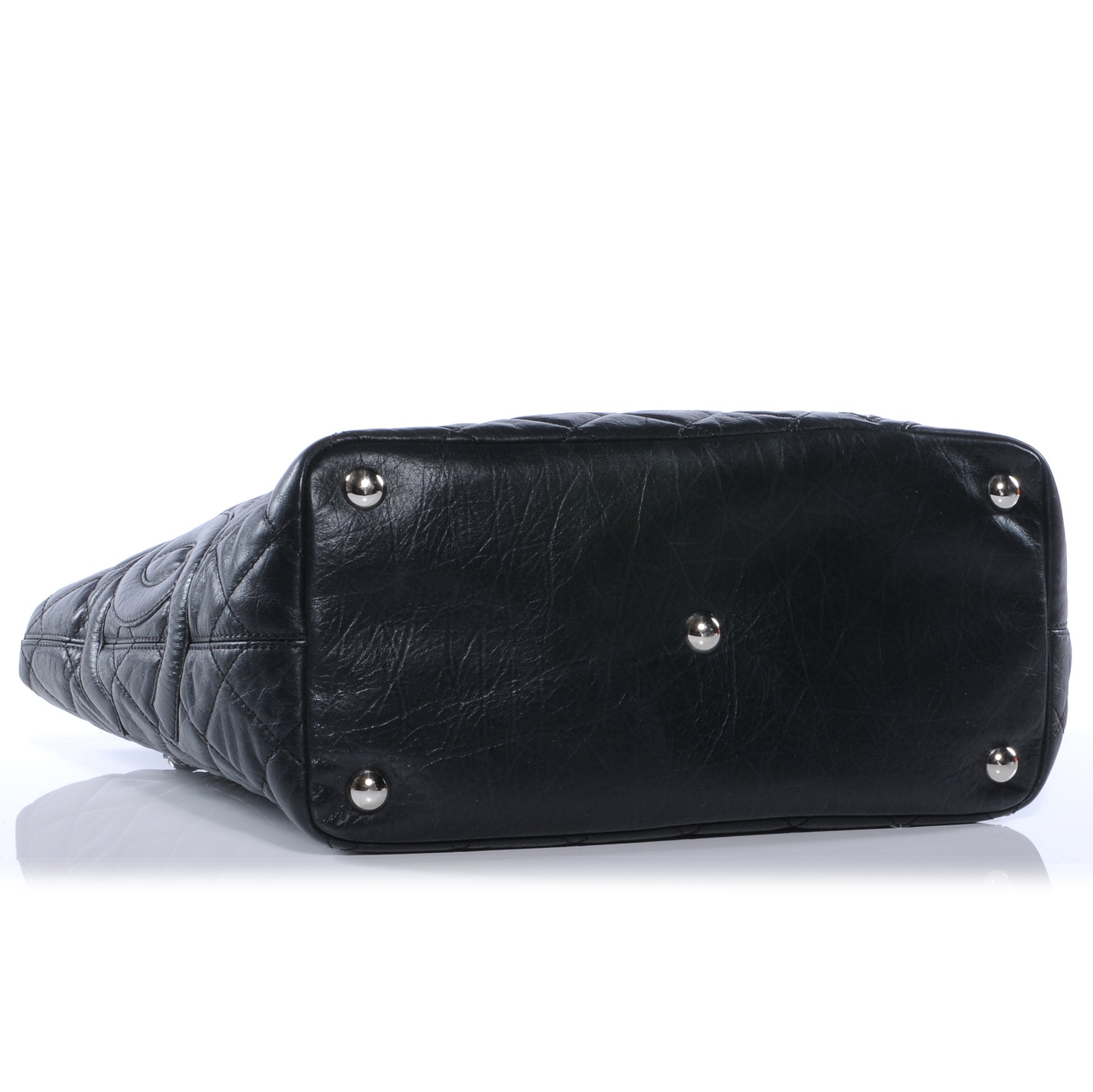 Chanel Leather Quilted Cotton Club Tote Black 4 of 7
