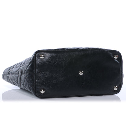 Chanel Leather Quilted Cotton Club Tote Black 4 of 7