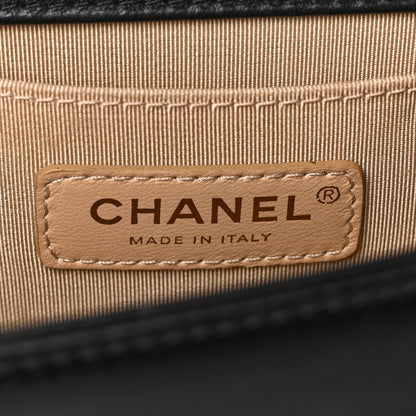 Chanel Lambskin Chain Quilted Medium Boy Flap Black 5 of 10