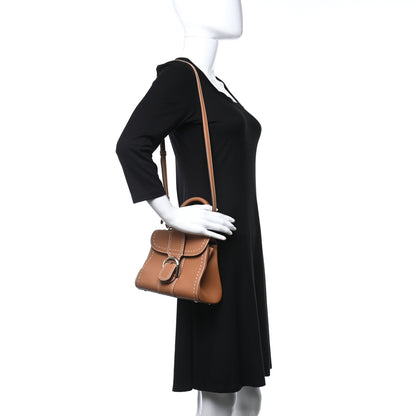 Delvaux Grained Rodeo Calfskin Surpique Mini Brillant Satchel Vegetal Ivory 2 of 10