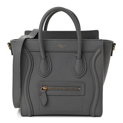 Celine Baby Drummed Calfskin Nano Luggage Kohl 1 of 11