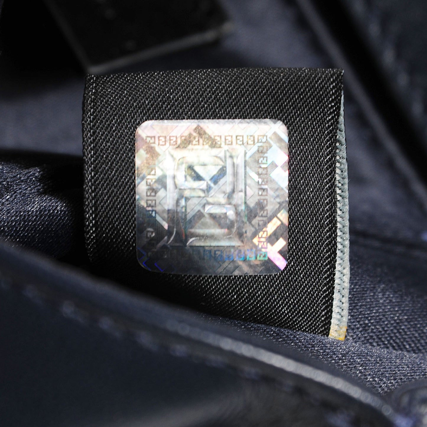 Shiny Nappa Mini Rush Clutch Navy