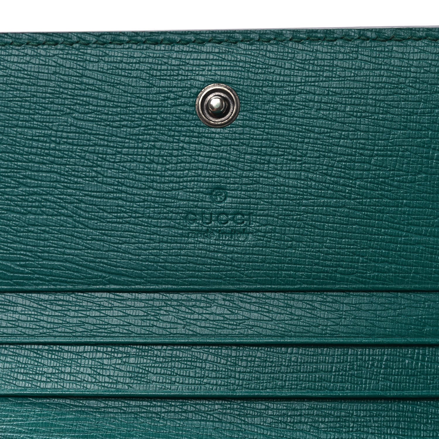 Gucci Shangai Calfskin Blooms Print Card Case Wallet Clear Bright Emerald Multicolor 6 of 7