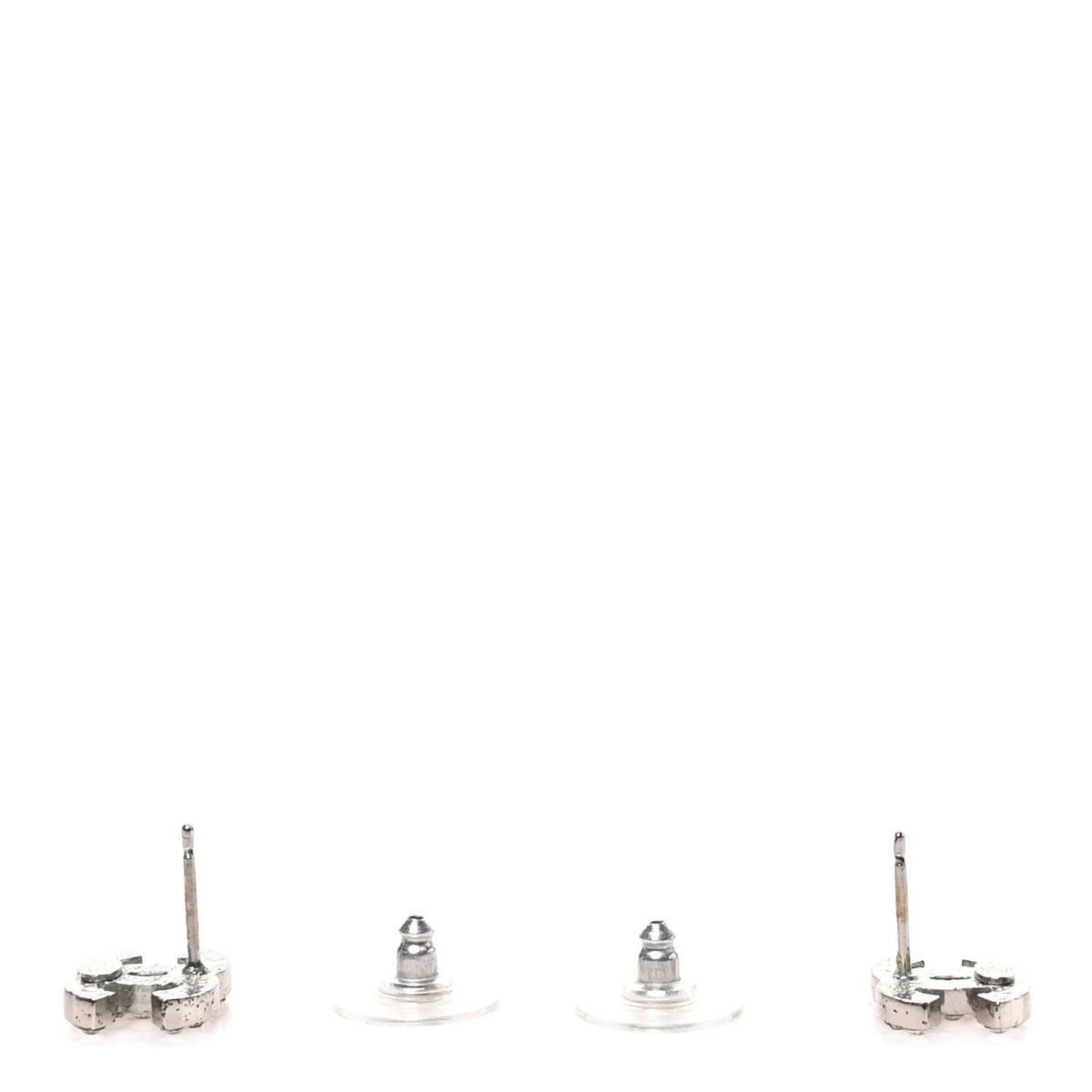Crystal CC Earrings Silver