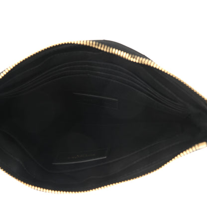 Saint Laurent Calfskin Matelasse Chevron Monogram A5 Wristlet Black 5 of 7