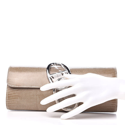 Hermes Lizard Egee Clutch Ficelle 2 of 10