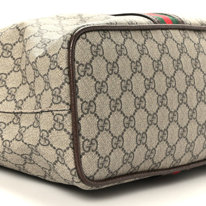 Gucci GG Supreme Monogram Web Neo Vintage Tote Beige New Acero Crop 8 of 9