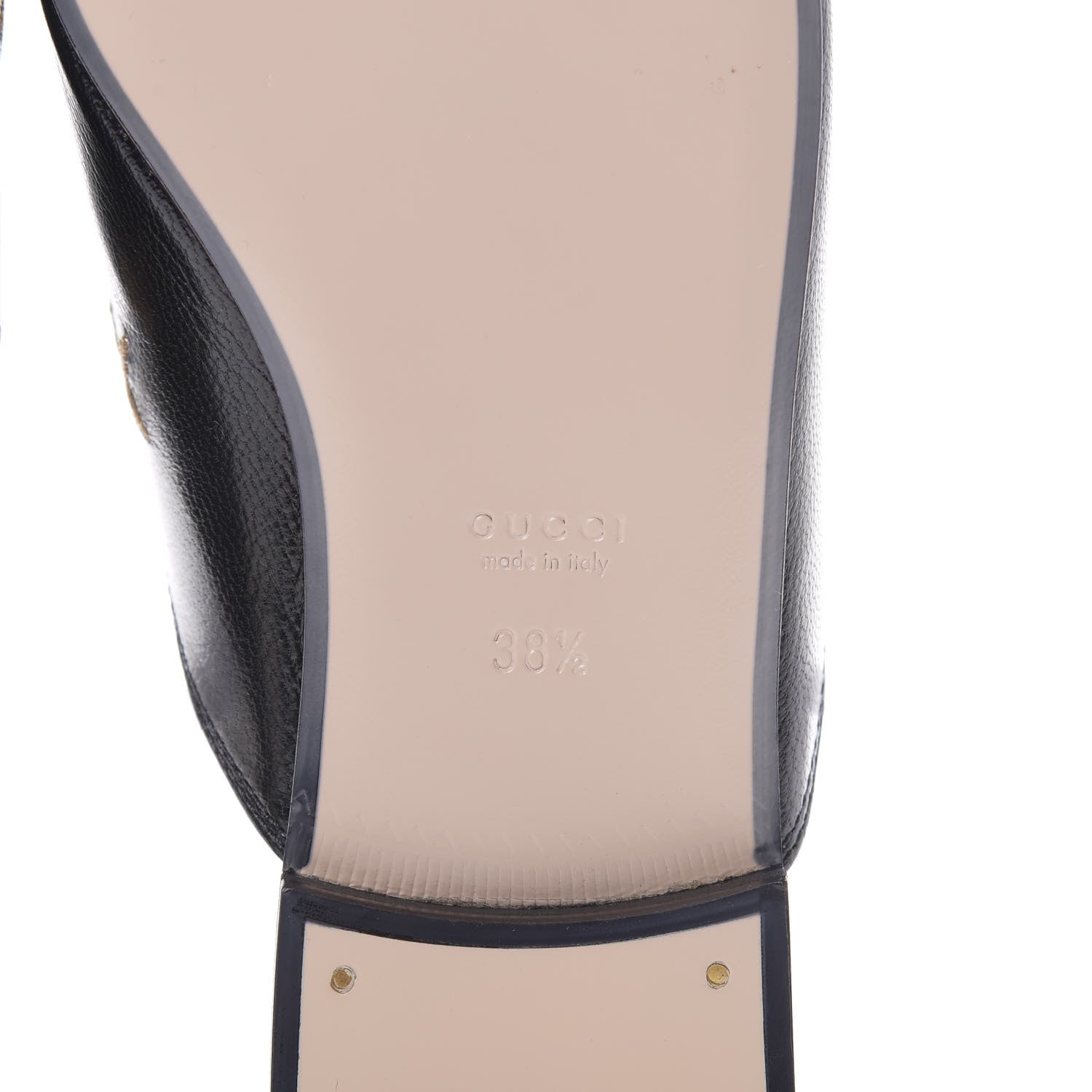 Gucci Goatskin Bee Star Embroidered Womens Princetown Slippers 38.5 Black 7 of 8