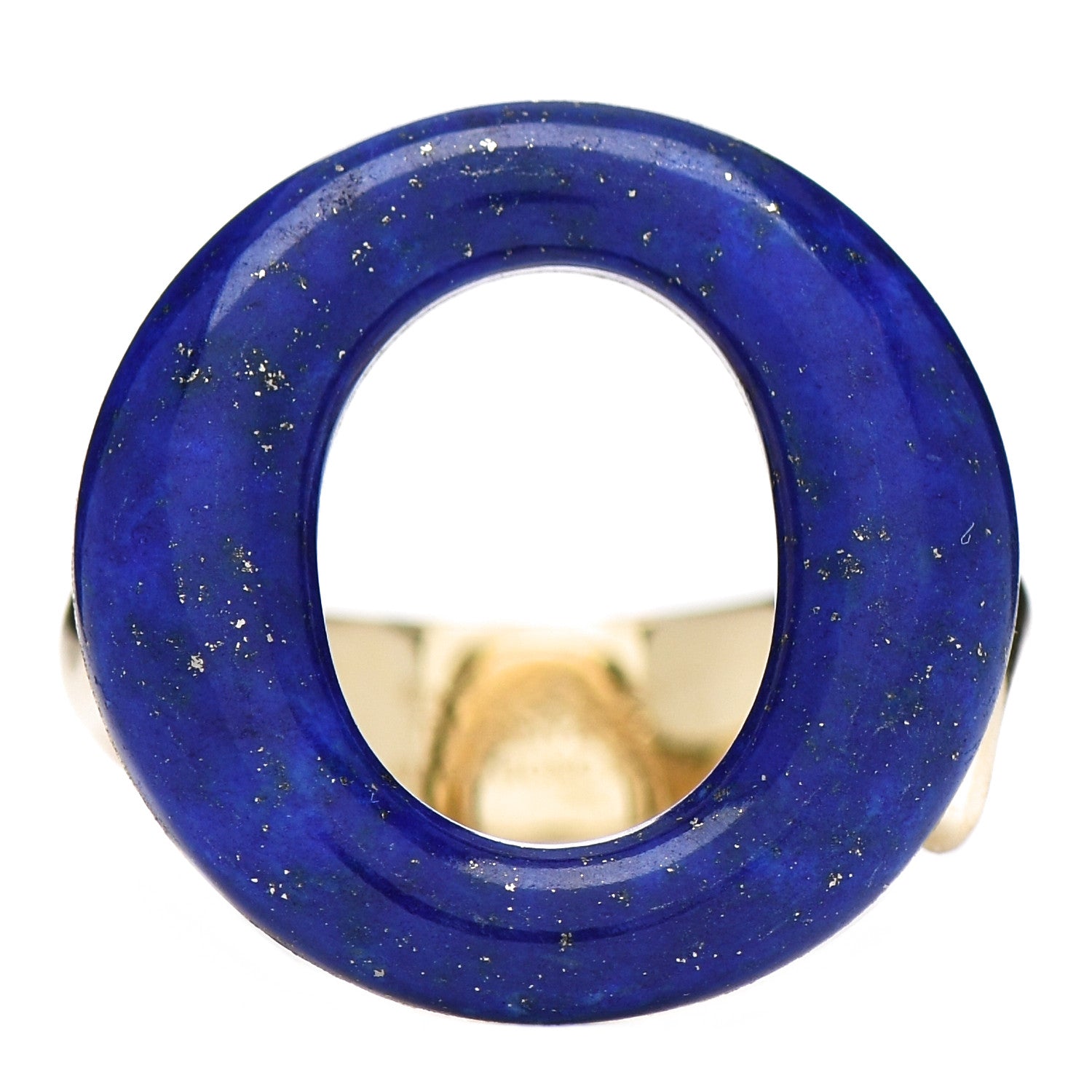 Tiffany 18K Yellow Gold Lapis Lazuli Elsa Peretti Sevillana Ring 54 7 1 of 7