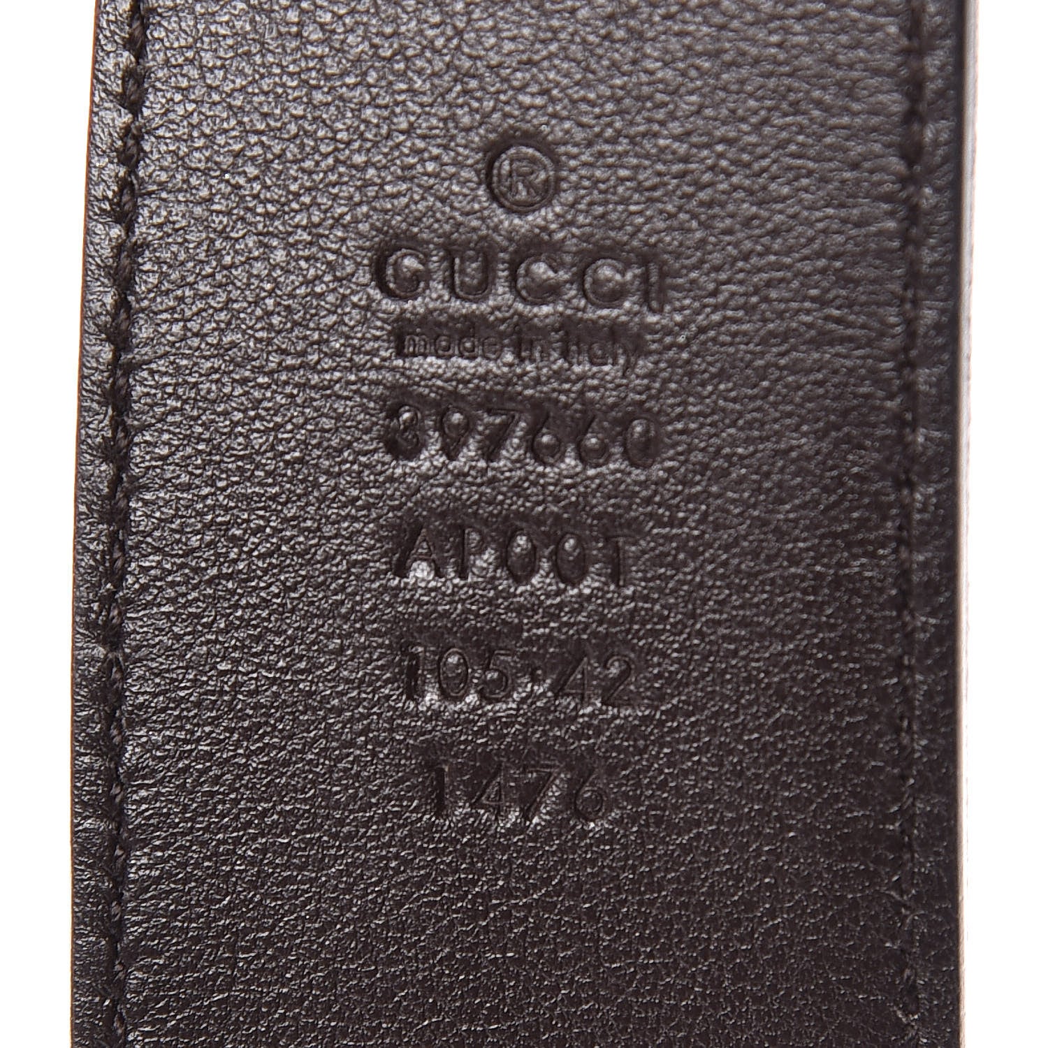 Gucci Moon Calfskin Double G 40mm Belt 105 42 Dark Cocoa 4 of 7