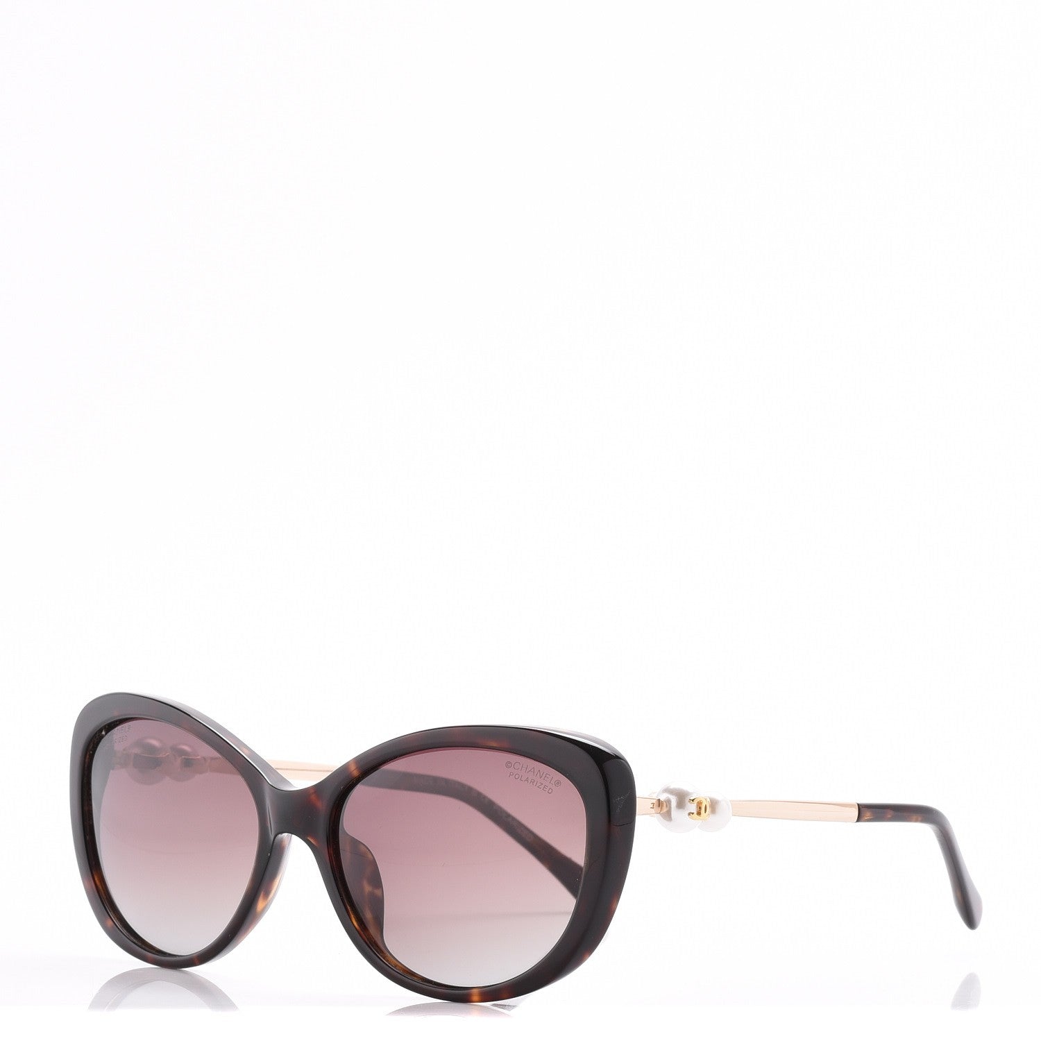 Chanel Cat Eye Pearl Sunglasses 5340-H Tortoise 1 of 8