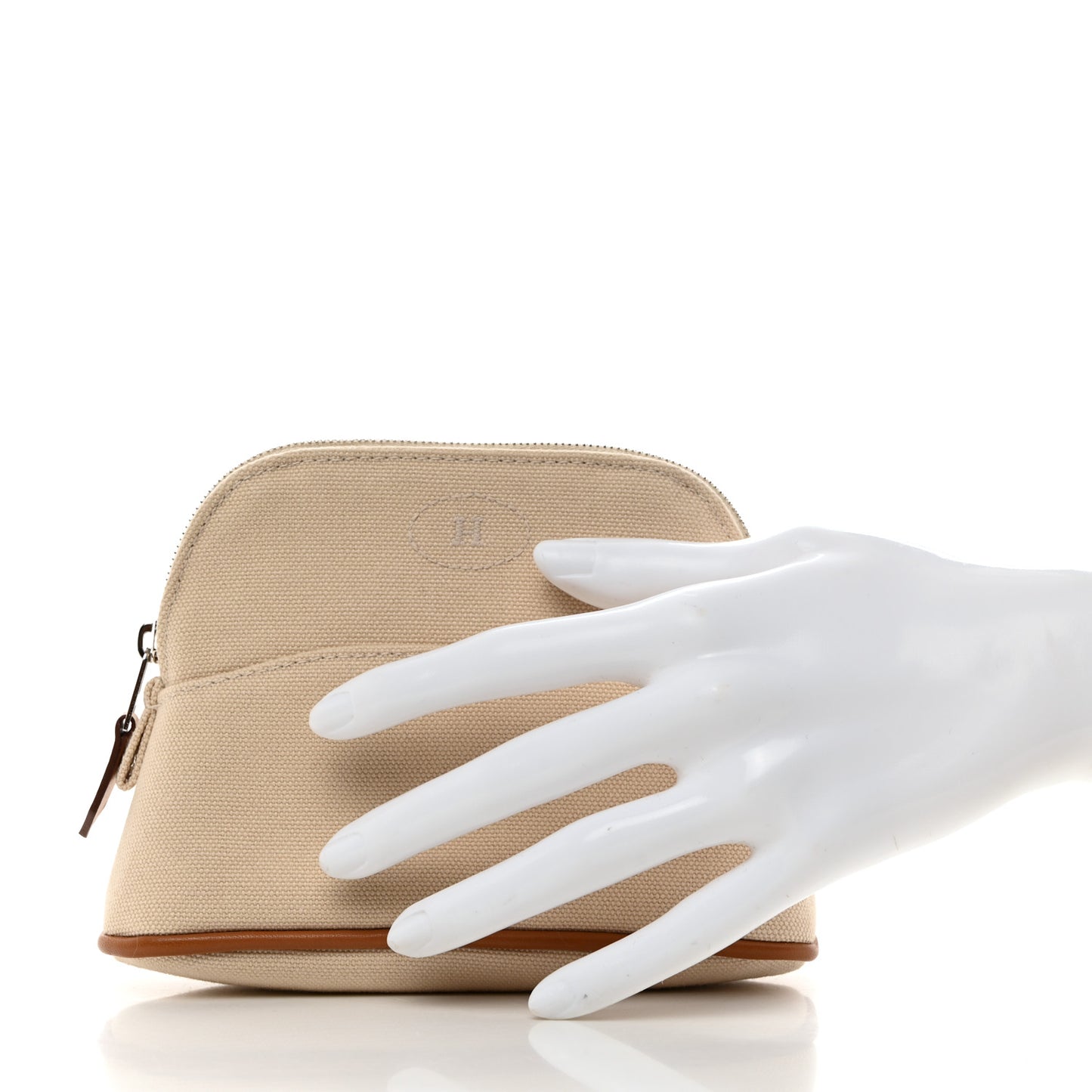 Cotton Canvas Mini Mini Bolide Travel Cosmetic Pouch Natural