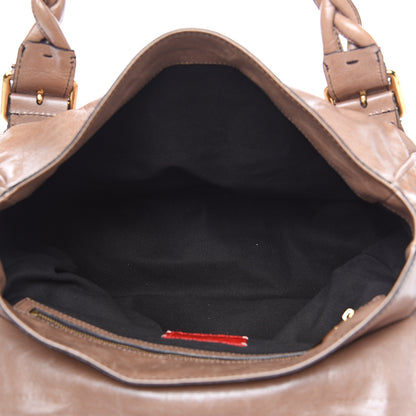 Valentino Garavani Calfskin Large Histoire Brown 4 of 14