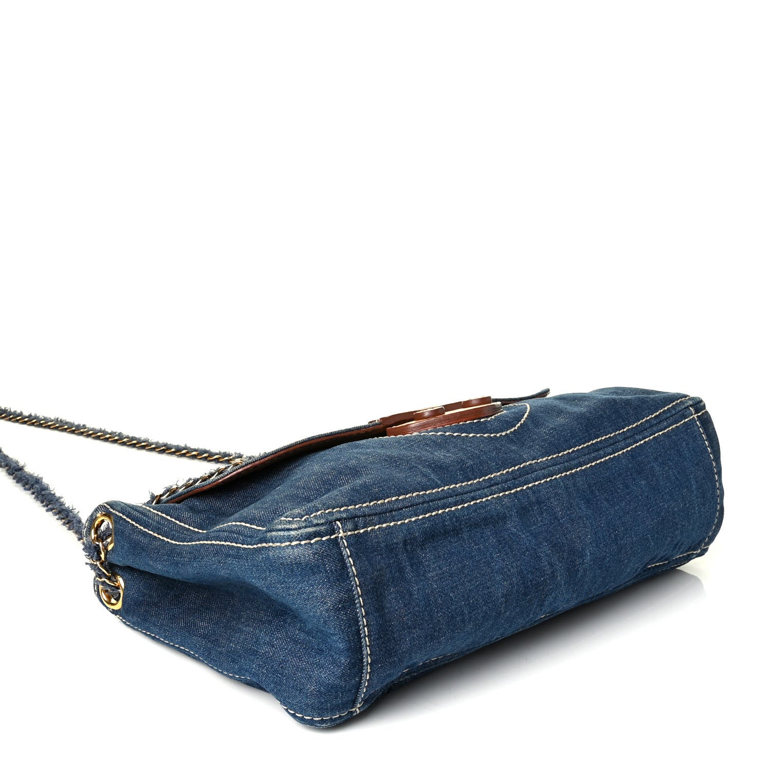 Prada Denim Shoulder Bag Avio 3 of 8
