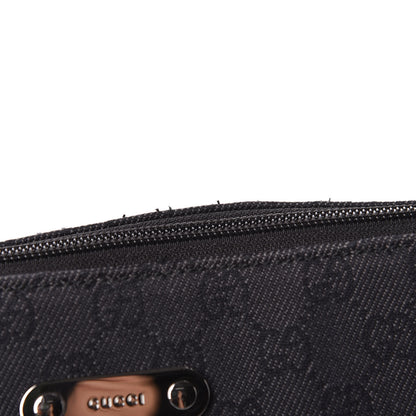 Gucci Denim Monogram Messenger Bag Black 10 of 14