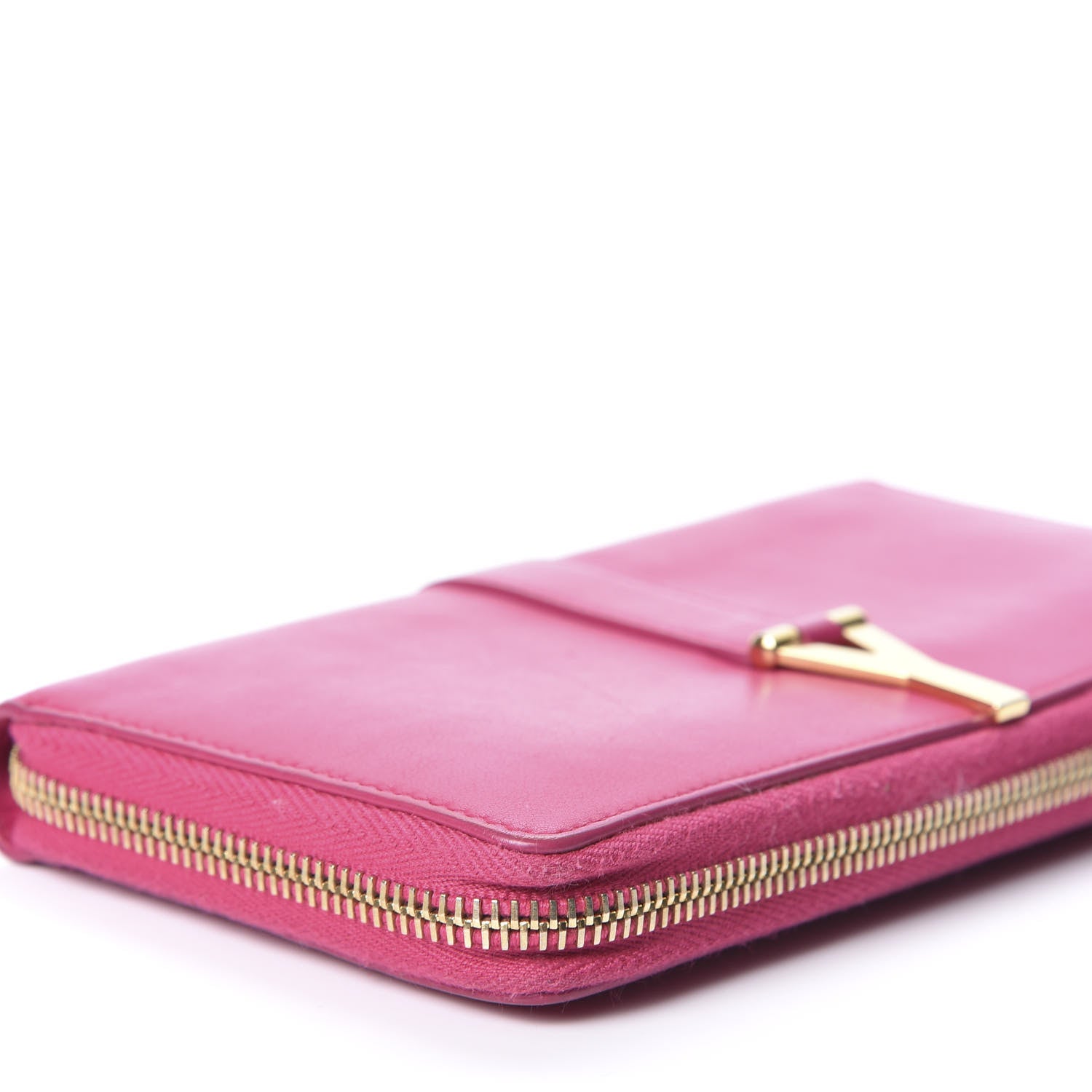 Saint Laurent Calfskin Classic Y Ligne Zip Around Wallet Fuchsia 5 of 8