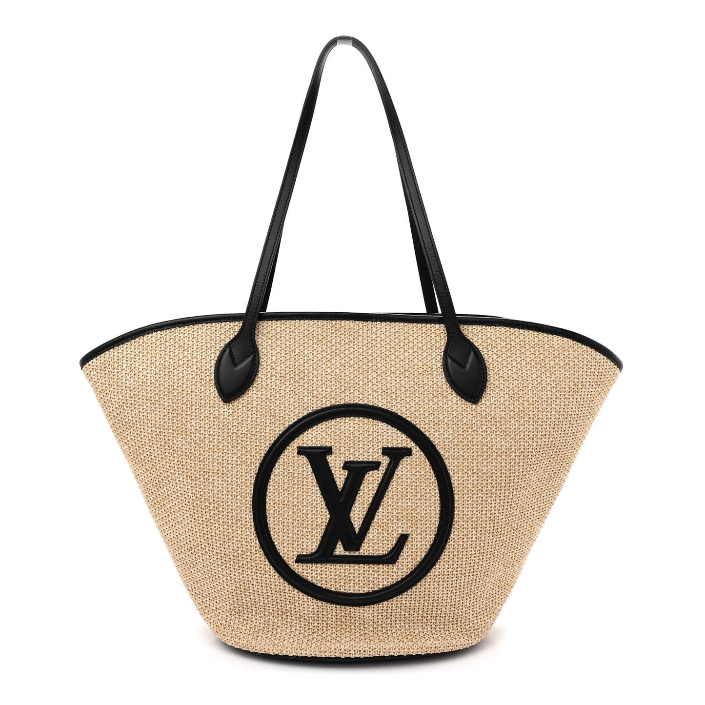 Raffia Saint Jacques Tote Black