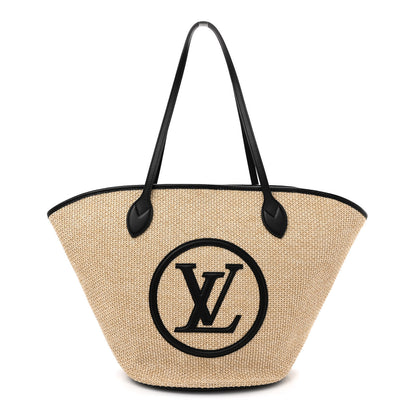 Louis Vuitton Raffia Saint Jacques Tote Black 1 of 13