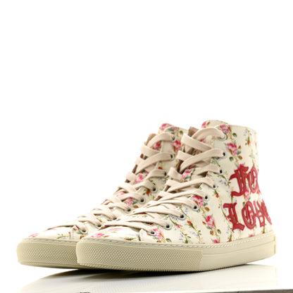 Gucci Canvas Romantic Print Major Blind For Love High Top Sneakers 38 Ivory 3 of 9