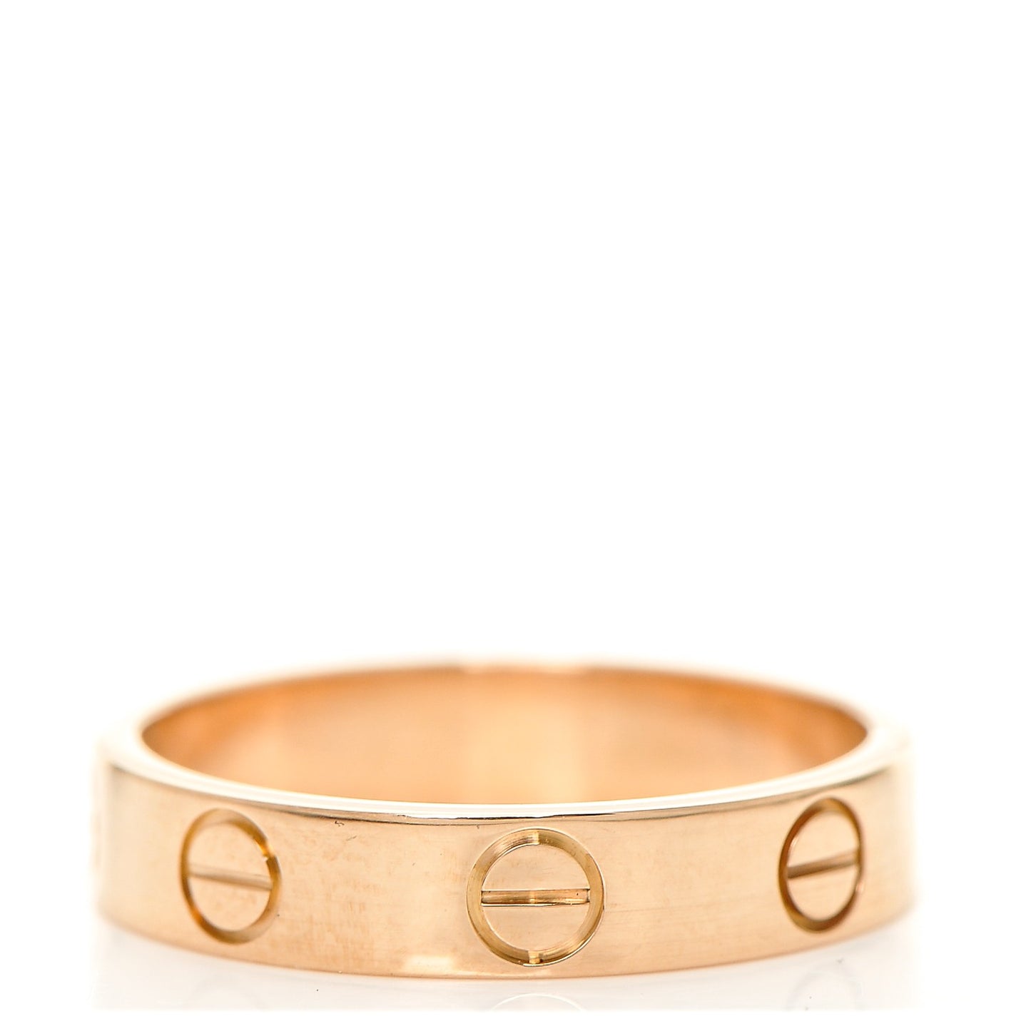 18K Pink Gold 4mm LOVE Wedding Band Ring 49 4.75
