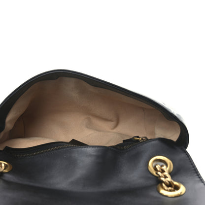 Gucci Calfskin Matelasse Small GG Marmont Shoulder Bag Black 5 of 10