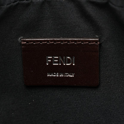 Fendi Shiny Glazed Fabric Vitello Cover FF 1974 Logo Medium Camera Case Tobacco Moro Giallo Ebano 6 of 10