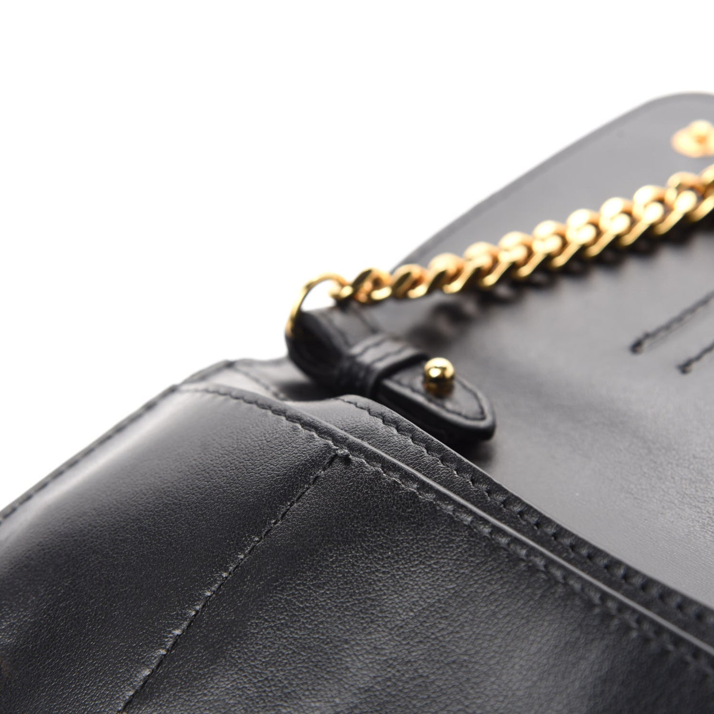 Grainy Calfskin Rowe TB Phone Wallet On Chain Black