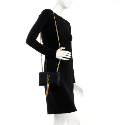 Saint Laurent Calfskin Small Classic Monogram Kate Tassel Satchel Black 2 of 8