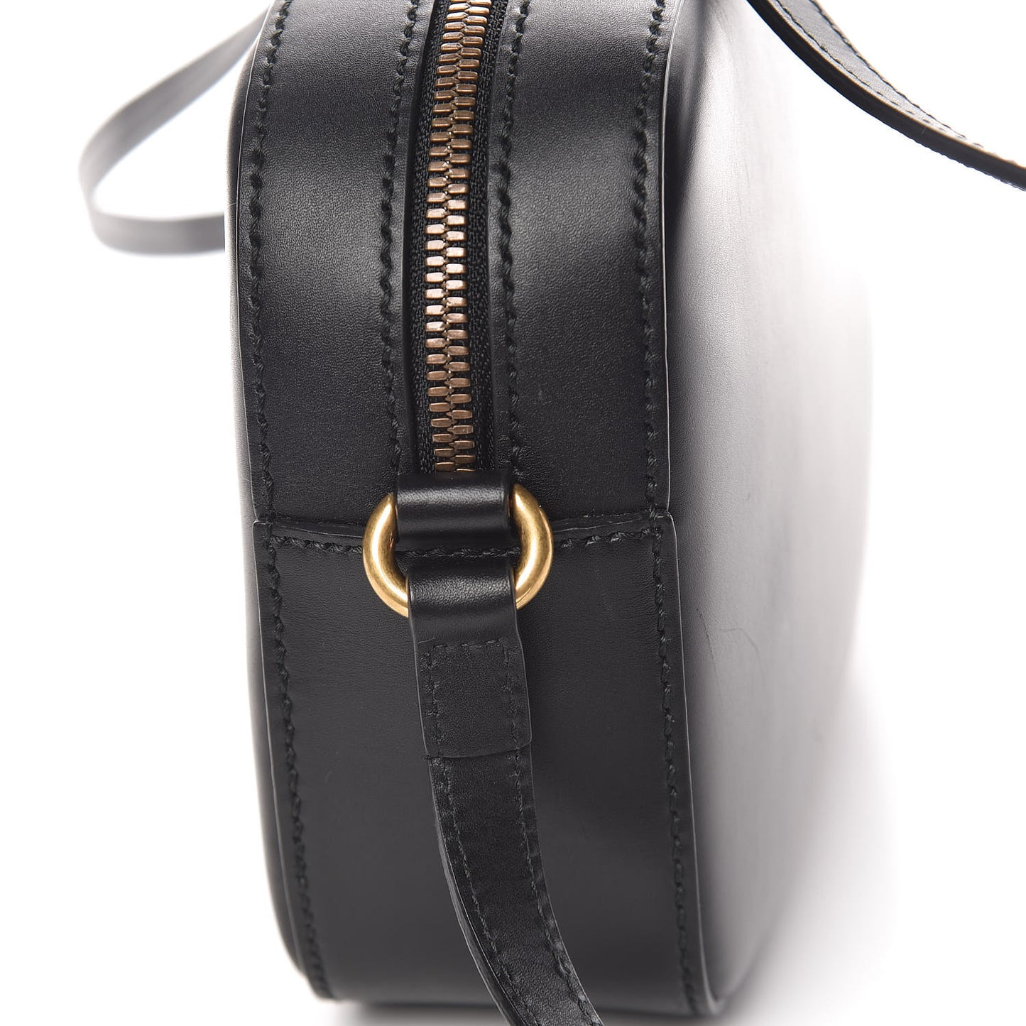 Calfskin Web Small Webby Bee Shoulder Bag Black