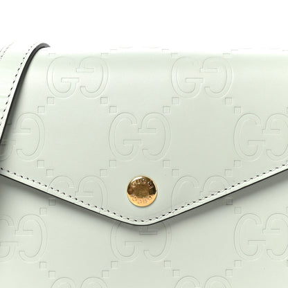 Gucci Calfskin GG Super Mini Shoulder Bag Pale Green 8 of 11