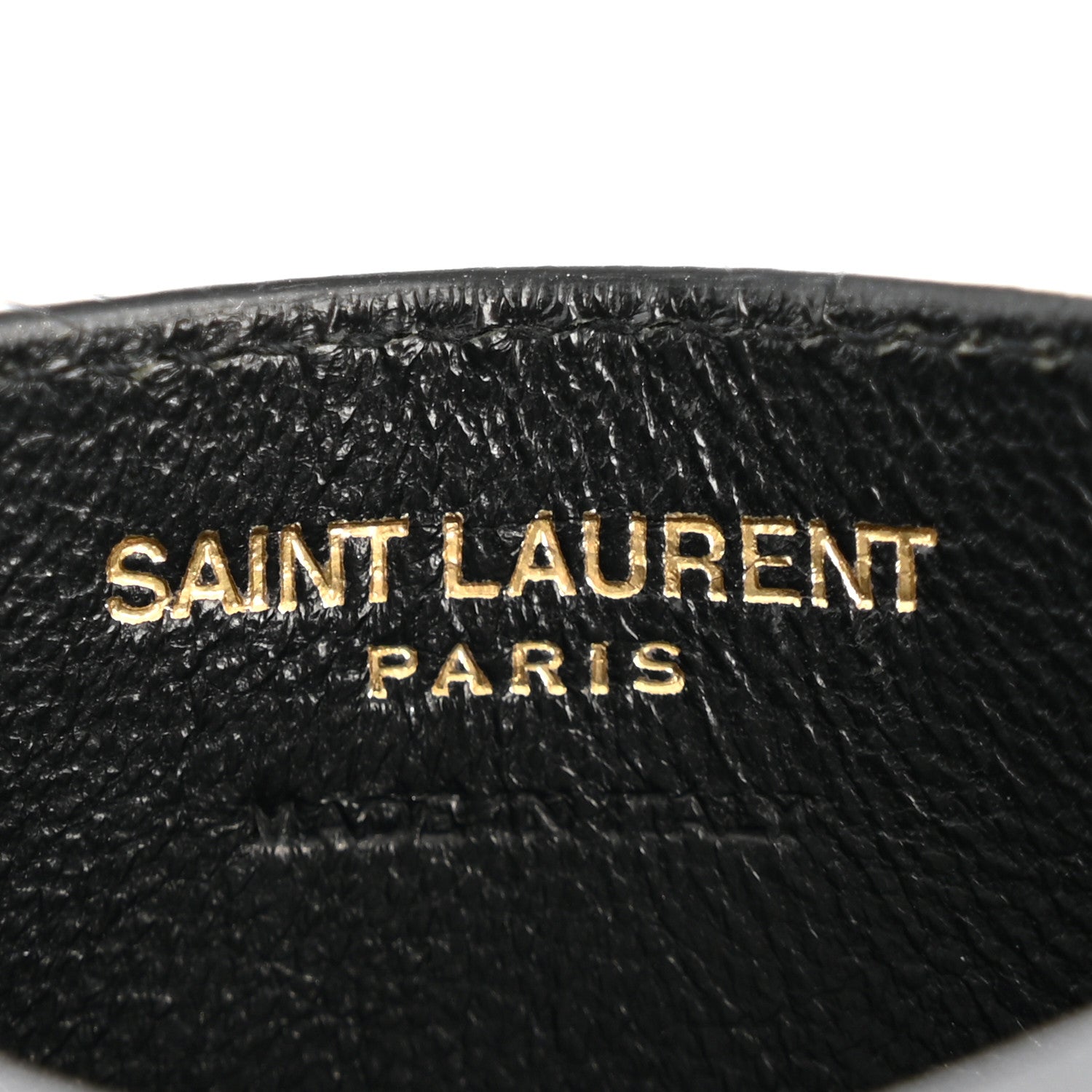 Saint Laurent Grain De Poudre Matelasse Chevron Monogram Credit Card Case Black 6 of 12