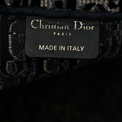 Christian Dior Oblique Velvet Medium Book Tote Blue Multicolor 6 of 10