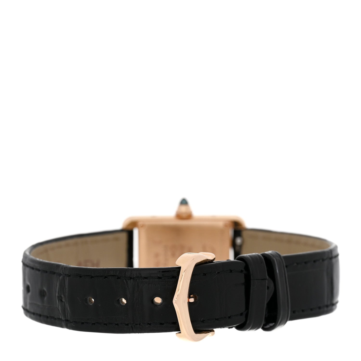 Cartier 18K Pink Gold Alligator 22mm Tank Louis Manual Winding Watch 3 of 4
