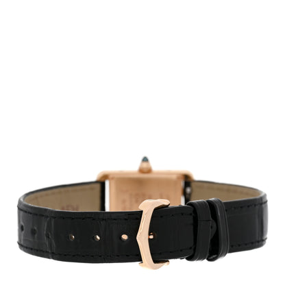 Cartier 18K Pink Gold Alligator 22mm Tank Louis Manual Winding Watch 3 of 4