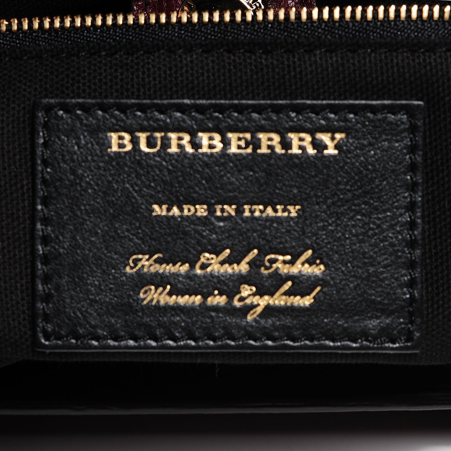 Burberry Grainy Leather House Check Medium Banner Tote Elderberry 6 of 10