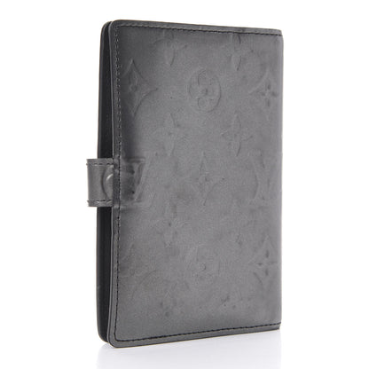 Louis Vuitton Mat Monogram Small Ring Agenda Cover Black 3 of 9