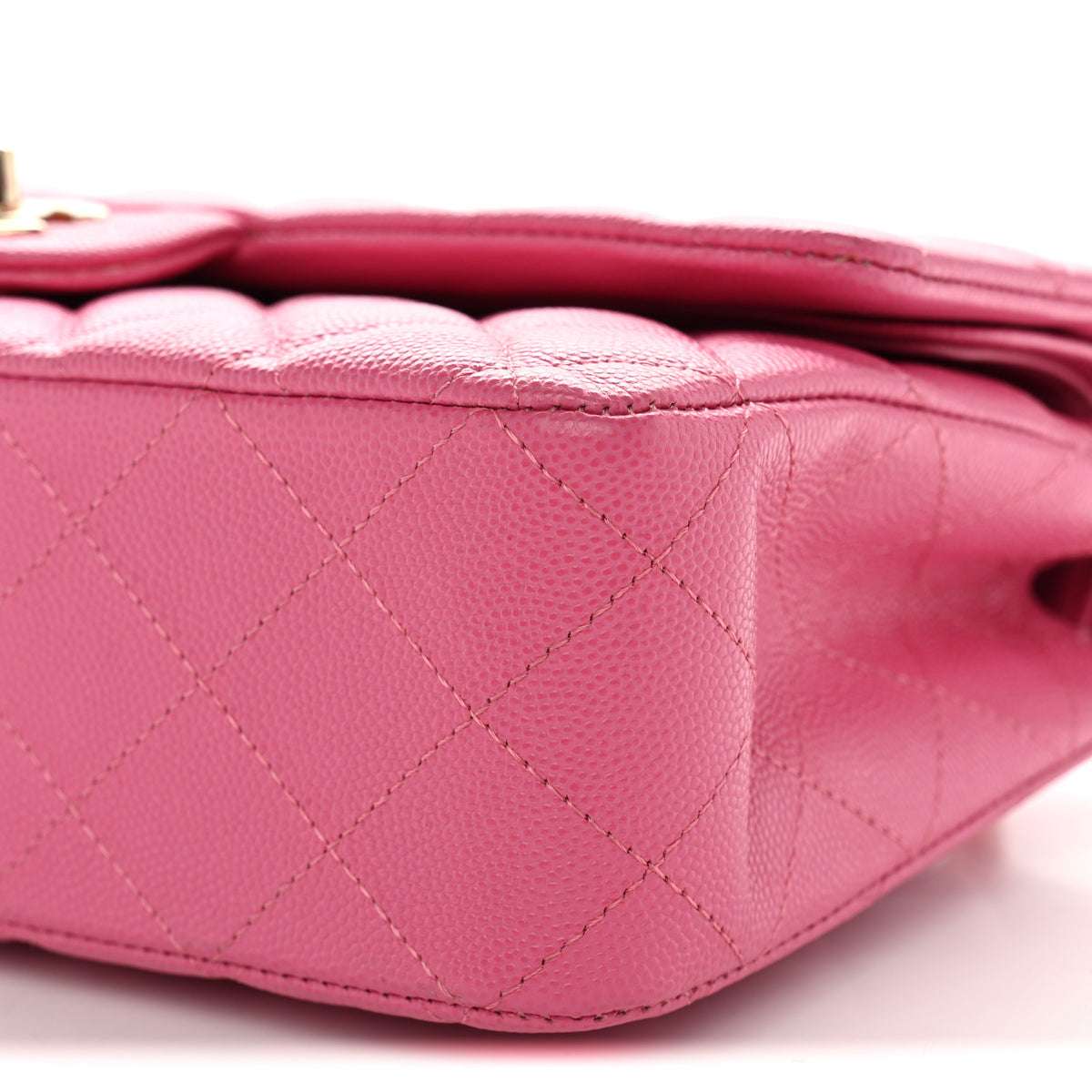 Chanel Caviar Quilted Medium Double Flap Pink 10 of 10