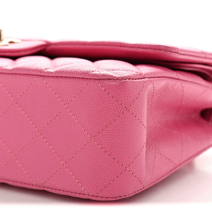 Chanel Caviar Quilted Medium Double Flap Pink 10 of 10