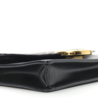 Fendi Vitello Liberty F is Fendi Bi-Color FF 1974 Embossed Medium Envelope Wallet On Chain Black Maya 8 of 9