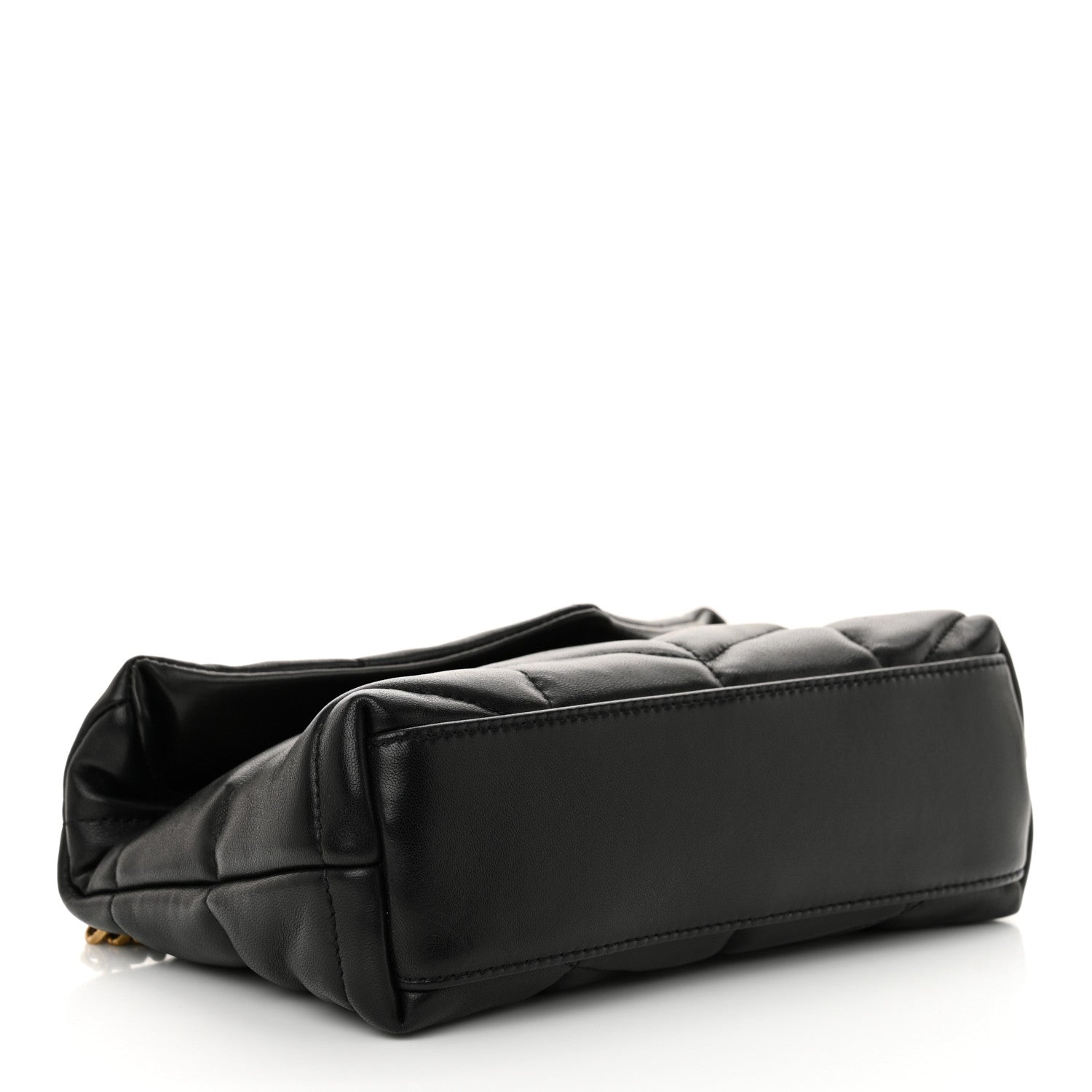Saint Laurent Lambskin Quilted Toy Loulou Puffer Monogram Chain Satchel Black 4 of 11