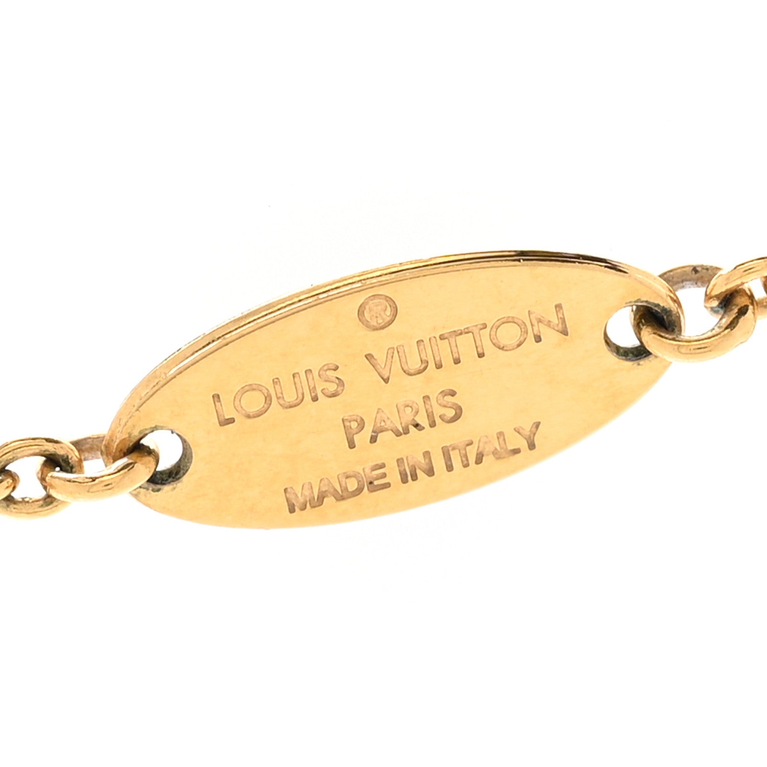 Louis Vuitton Metal L to V Necklace Gold Silver 6 of 7